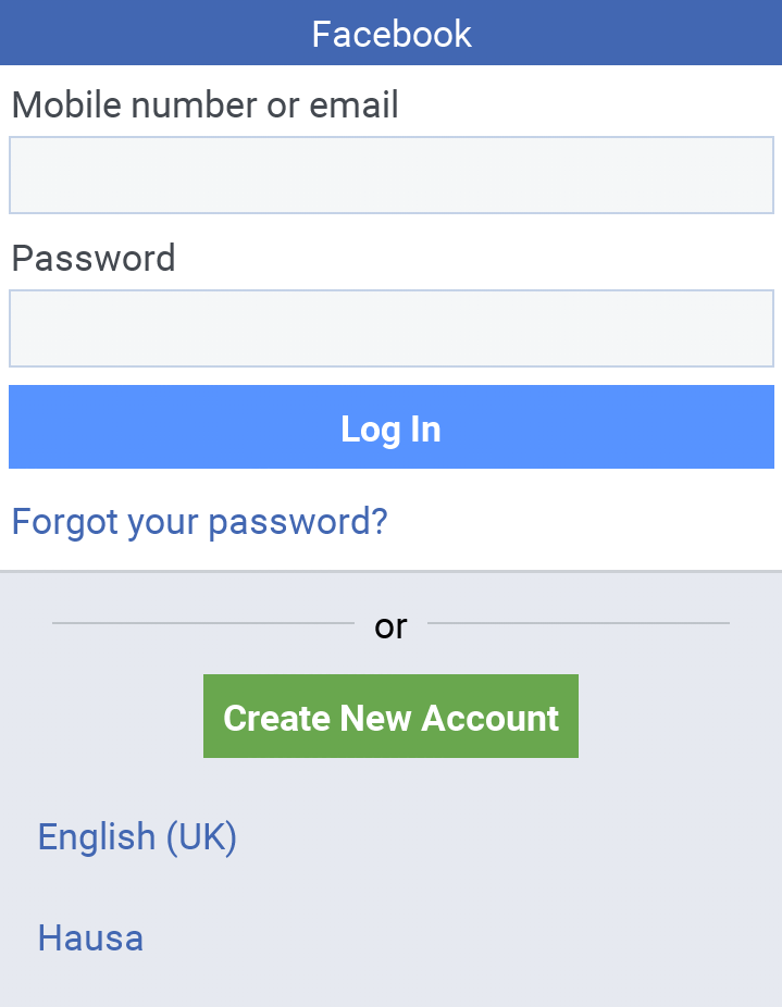 how to log in to Facebook