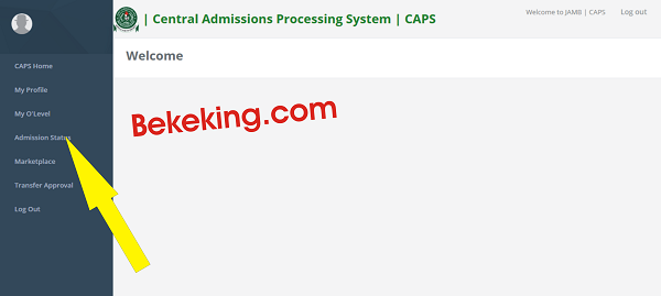 Jamb CAPS admission status
